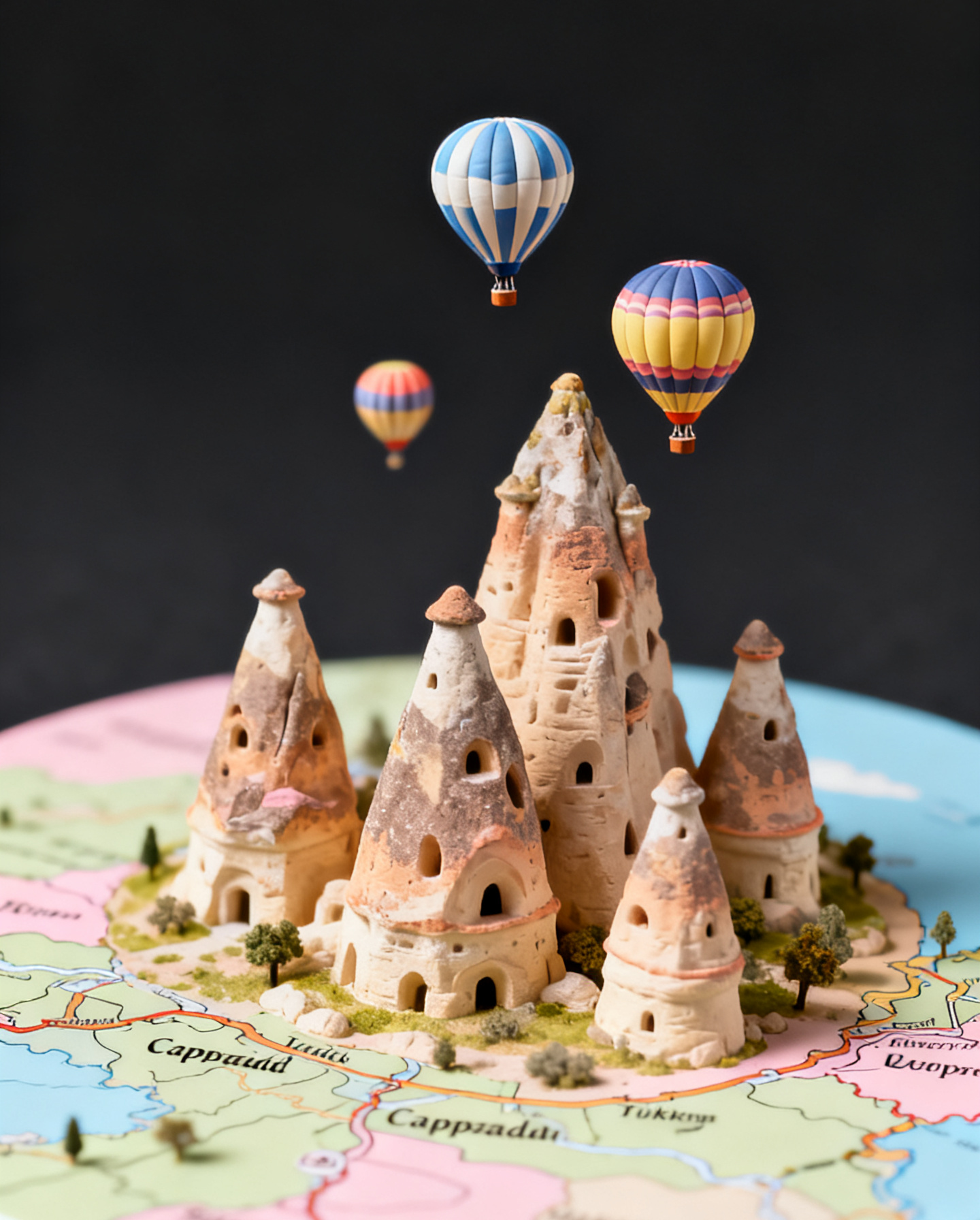 Cappadocia, Turkey, as a miniature diorama